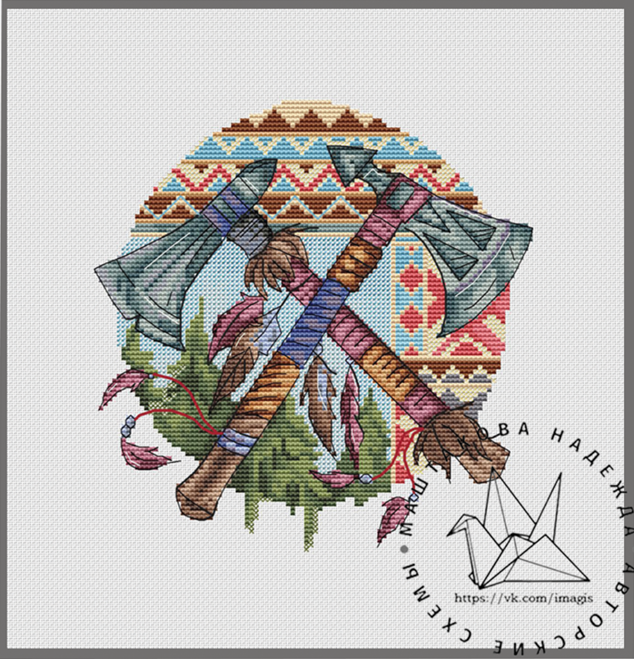 Tomahawks - PDF Cross Stitch Pattern