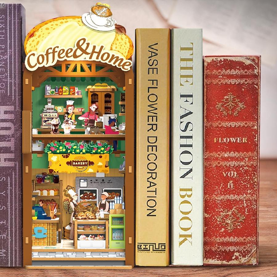 Coffee & Home Wooden Book Nook Kit F07AM15-8-68061
