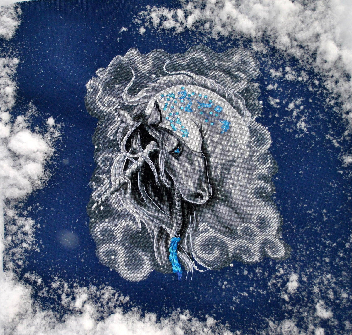Frosty Unicorn - PDF Counted Cross Stitch Pattern