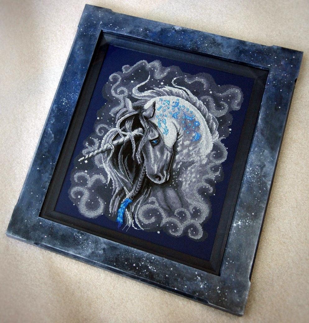 Frosty Unicorn - PDF Counted Cross Stitch Pattern