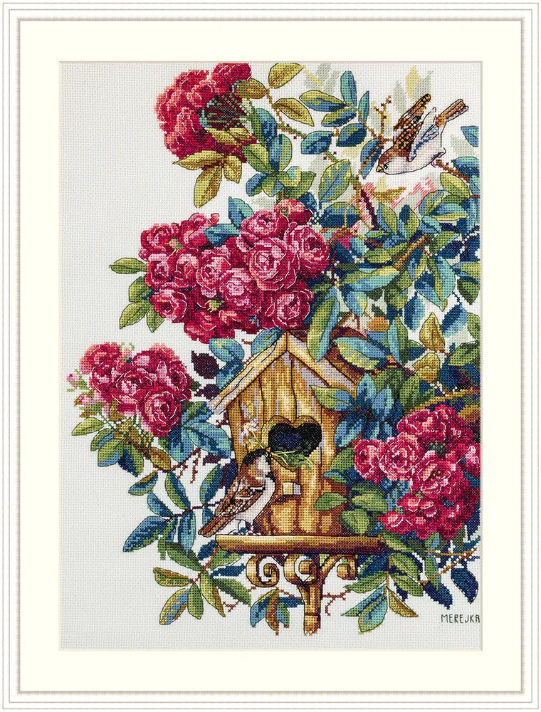 Rose Bush Counted Cross Stitch Kit by Merejka K-150