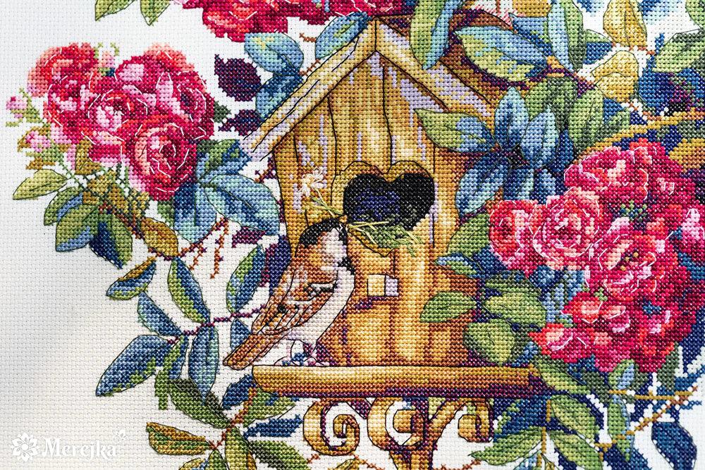 Rose Bush Counted Cross Stitch Kit by Merejka K-150