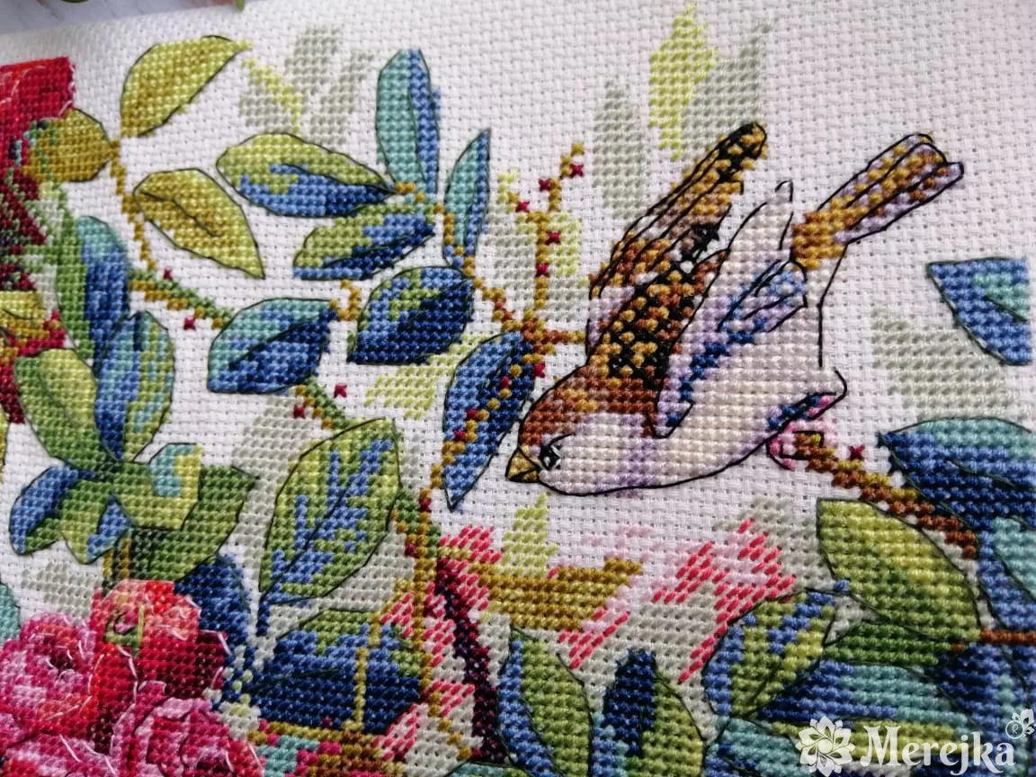 Rose Bush Counted Cross Stitch Kit by Merejka K-150